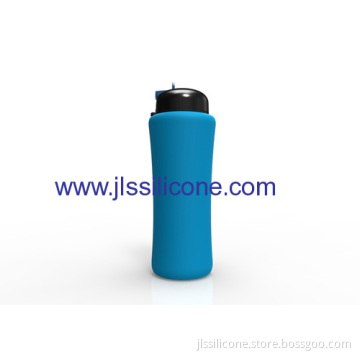 Smart Silicone Sport Water Bottle With Flip Straw 